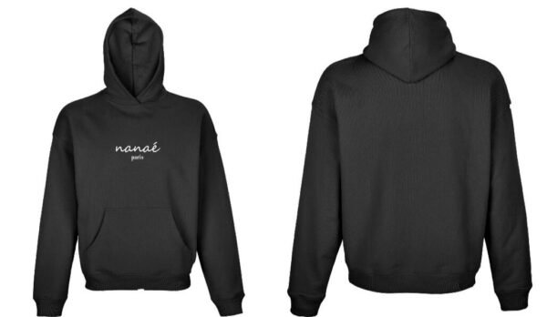 sweat adulte noir capuche