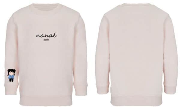 sweat enfant rose Anaé est sage